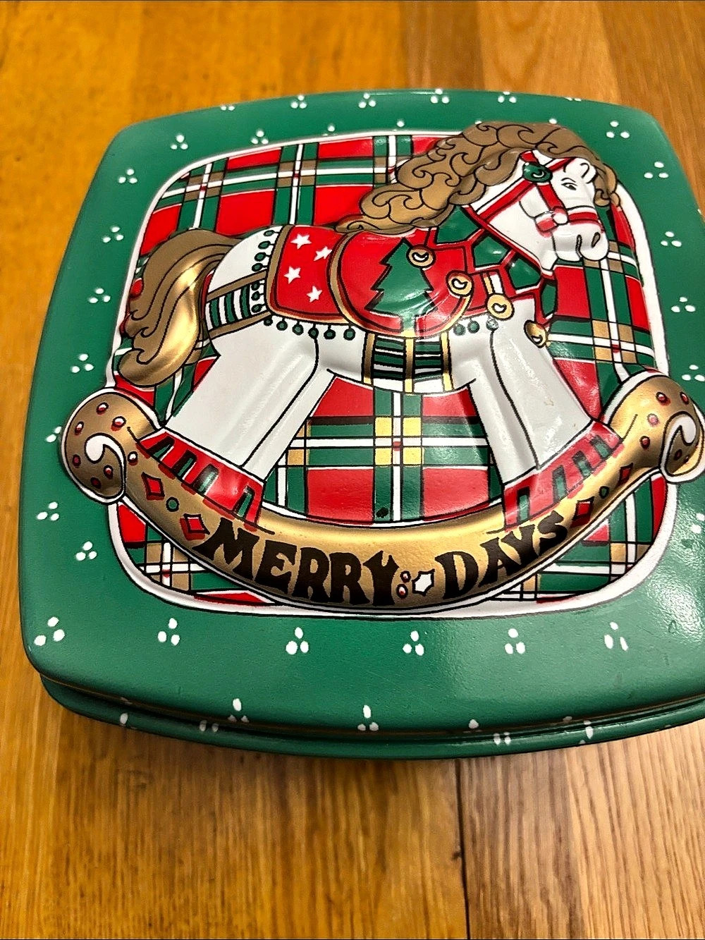 Vintage cookie / candy storage containerGreen